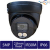 5MP AI Full Color Fixed Lens IP Turret Black (CAM-IP3135B-A-SI-28-AI)