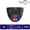 8MP Active Deterrence Full Color Fixed Lens IP Turret (CAM-IP3158B-PV-28-AI-S3)